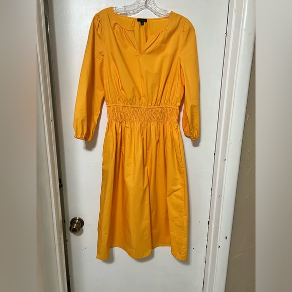 Talbots poplin smock waist midi dress - Picture 5 of 5